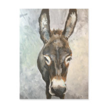 Tarjeta de correo burro en miniatura