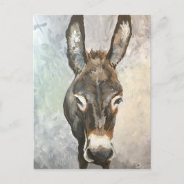 Tarjeta de correo burro en miniatura