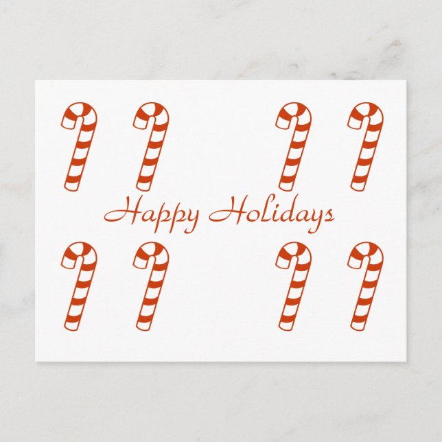 Tarjeta de correo - Candy Canes (Anverso)