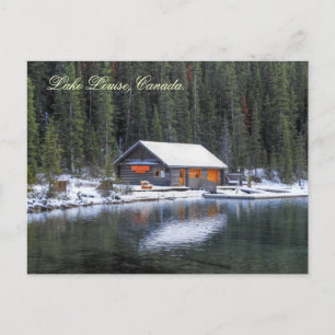 Tarjeta de correo-casa de Lake Louise_Boat
