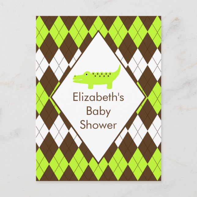 Tarjeta de correo de Baby Shower RSVP de Cuppy Pre (Anverso)