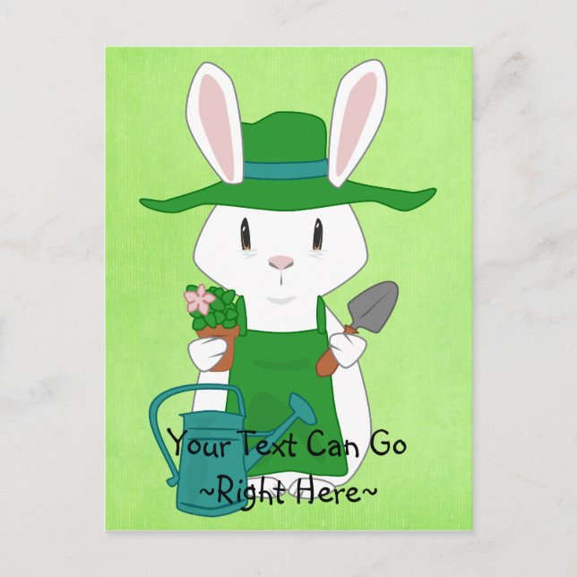 Tarjeta de correo de conejo de jardinería (Anverso)