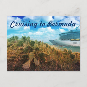 Tarjeta de correo de crucero a las Bermudas