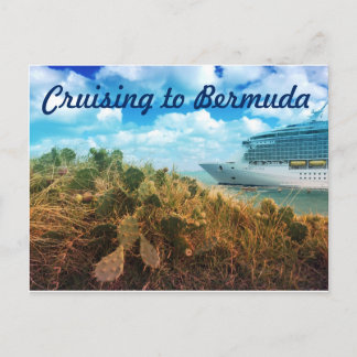 Tarjeta de correo de crucero a las Bermudas