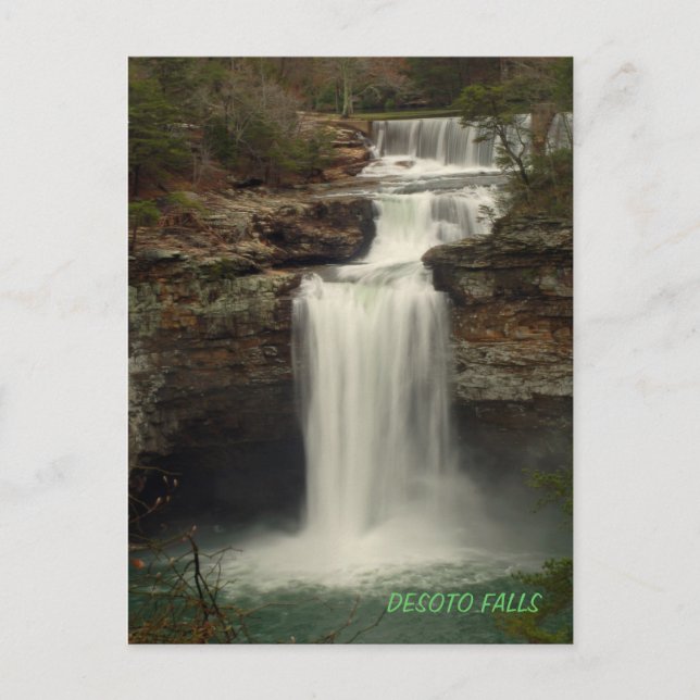 Tarjeta de correo de Desoto Falls (Anverso)