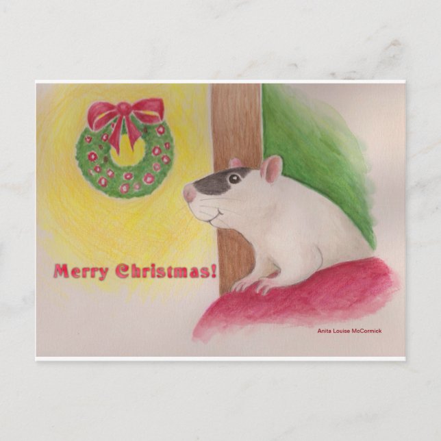 Tarjeta de correo de Feliz Navidad (Anverso)