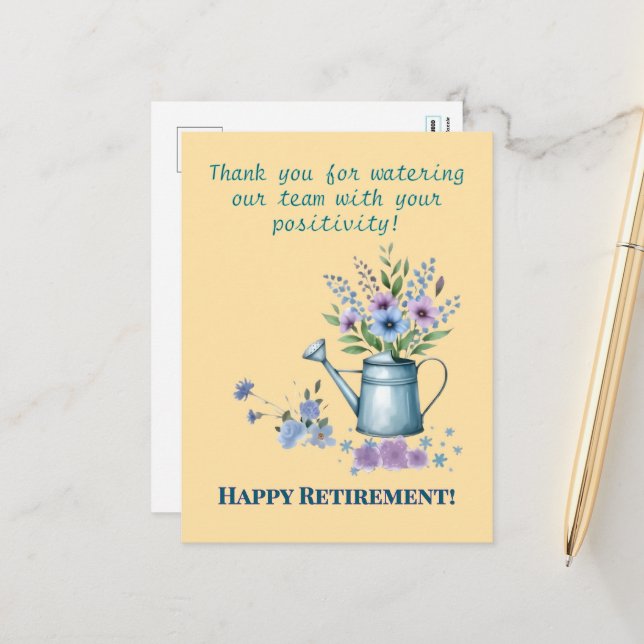 Tarjeta de correo de jubilación, colega, amigo (Anverso/Reverso In Situ)