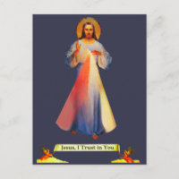 Tarjeta de correo de misericordia divina de Jesús