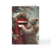 tarjeta de correo de Navidad cálido mensaje festiv