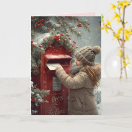 tarjeta de correo de Navidad cálido mensaje festiv
