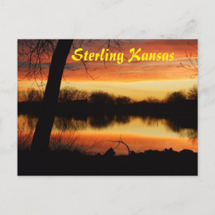 Tarjeta de correo de reflexión para el atardecer d