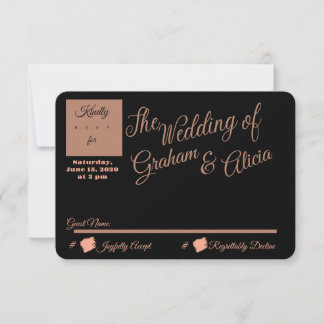 Tarjeta de correo de respuesta elegante minimalist