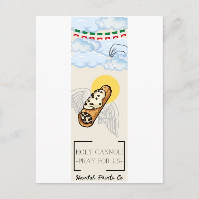 Tarjeta de correo de Sagrado Cannoli (Anverso)