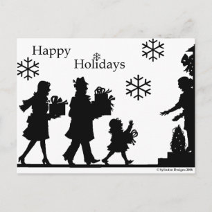 Tarjeta de correo de Snowflake de Felices Fiestas