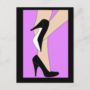 Tarjeta de correo de tacones