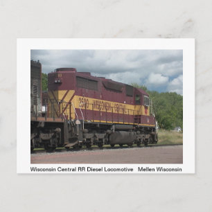 Tarjeta de correo de trenes.