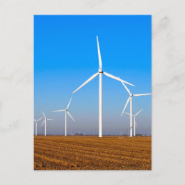 Tarjeta de correo de turbinas de fresa eólica
