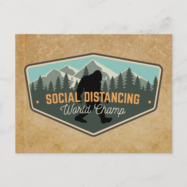Tarjeta de correo de World Distance Social Champ (Anverso)