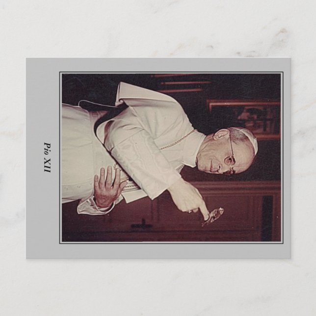 Tarjeta de correo del Papa Pius XII (Anverso)
