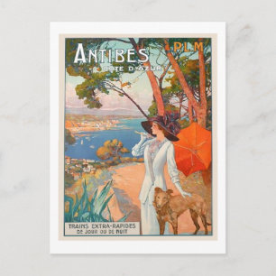 Tarjeta de correo del Poster Antibes