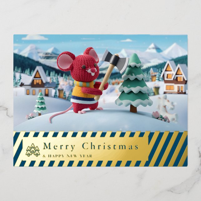 tarjeta de correo electrónico D de montaña de niev (Anverso)