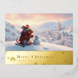 tarjeta de correo electrónico de montaña de nieve