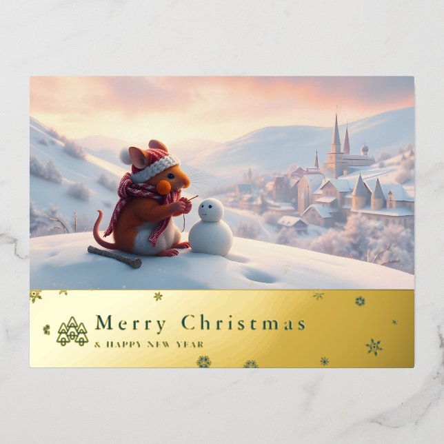 tarjeta de correo electrónico de montaña de nieve  (Anverso)