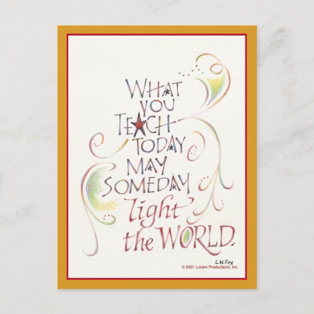 Tarjeta de correo: Gracias al profesor (Anverso)