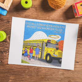 Tarjeta de correo Inspirador de Angel Bus