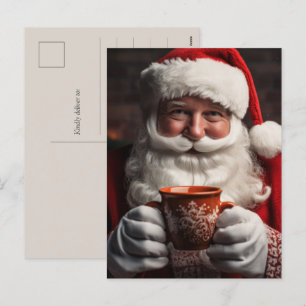 Tarjeta de correo navideño de Papá Noel