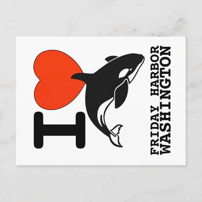 Tarjeta de correo Orca del puerto del viernes (Anverso)