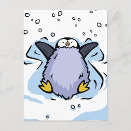 Tarjeta de correo Penguin Chick Angel