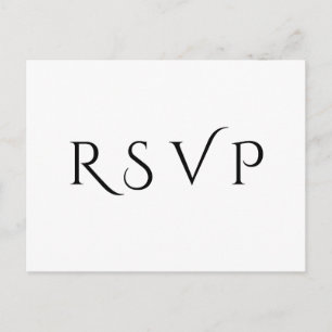 Tarjeta de correo RSVP minima y elegante