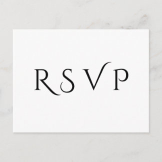 Tarjeta de correo RSVP minima y elegante