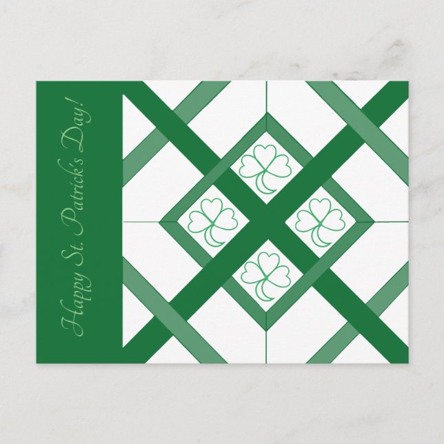 Tarjeta de correo - Vidrio con manchas Shamrock (Anverso)