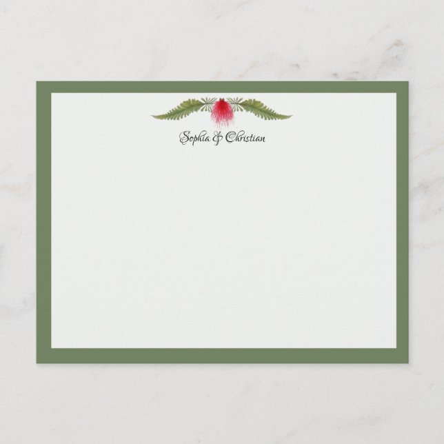 Tarjeta de correspondencia de Boda sobre temas de  (Anverso)