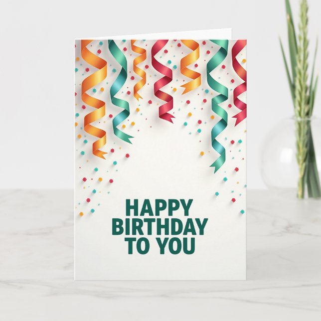 Tarjeta de Corrientes de Cumpleaños Dulces (Anverso)