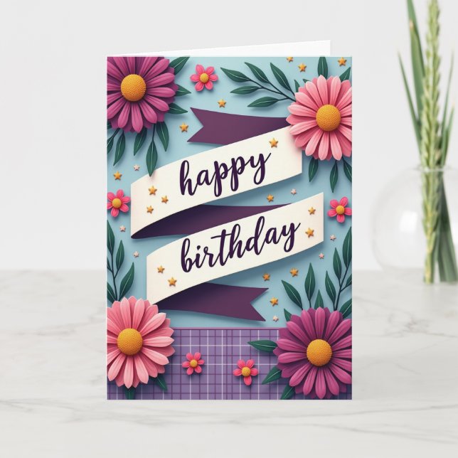 Tarjeta de corte de papel de celebración (Anverso)