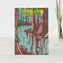 Tarjeta de cosecha Congaree National Park South Ca