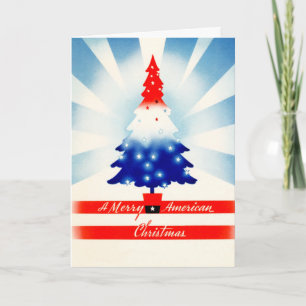 Tarjeta de cosecha de Navidades estadounidenses