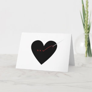 Tarjeta de costura de los besos