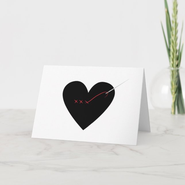 Tarjeta de costura de los besos (Anverso)