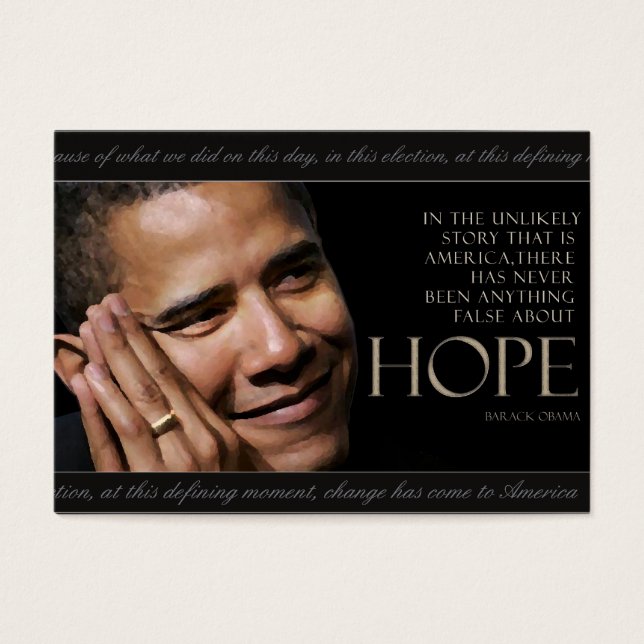 Tarjeta de cotización de Obama (Frente)