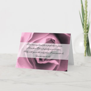 Tarjeta de cotización de Rosa Romance inspirado en