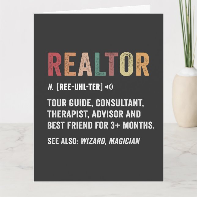 Tarjeta de cotización divertida de Realtor Real Es (Anverso)