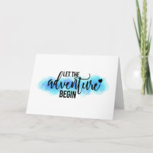 Tarjeta de cotización "Let the Adventure Begin"