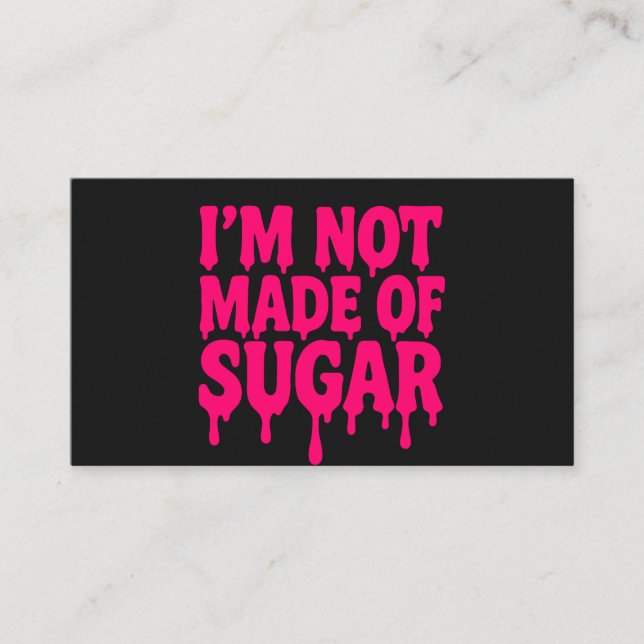 Tarjeta de cotización Neon Pink Drip (negro) - Per (Anverso)