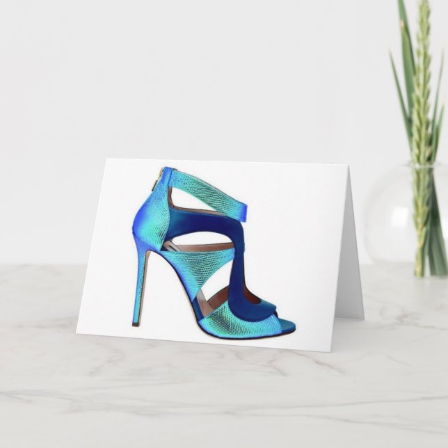 Tarjeta de cotización para zapatos azules de la pr (Anverso)