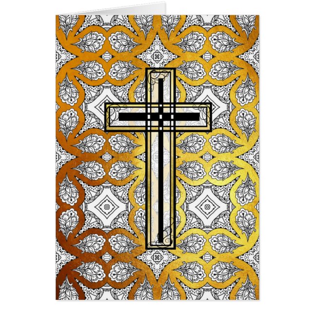 Tarjeta de cotización religiosa cruzada de Pascua (Frente)