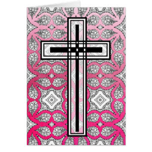 Tarjeta de cotización religiosa cruzada de Pascua